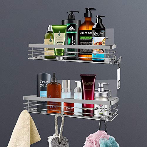 Orimade Shower Caddy with 5 Hooks bundle with Adhesive Hook Sticker 2 Pack