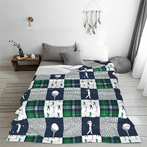 Golf Blanket Throw Soft Fleece Ultra Warm Plush Flannel Blanket for Bed Travel Sofa Couch Office Home Lightweight Gifts Women Men 50"x40"