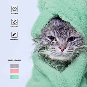 SUMEINA Pet Grooming Towel Collection Absorbent Microfiber X-Large, 40x20, Embroidered Pack of 3