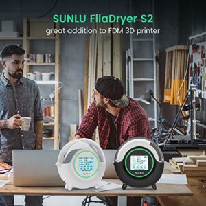 SUNLU 3D Printer Filament Dryer S2 Black and 1KG PLA Filament 1.75mm Blue