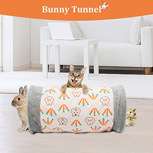 Bonjin Guinea Pig Tubes & Tunnels, Tunnel Toys for Dwarf Rabbits Bunny Guinea Pigs Kitty and Other Small Animals Hideout Activity