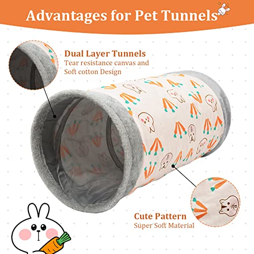 Bonjin Guinea Pig Tubes & Tunnels, Tunnel Toys for Dwarf Rabbits Bunny Guinea Pigs Kitty and Other Small Animals Hideout Activity