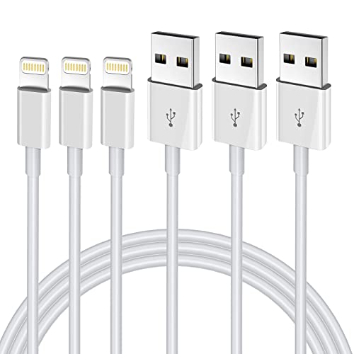 iPhone Charger 3FT, [Apple MFi Certified] Lightning Cable Original 3Pack USB Fast Charging Data Sync Cord Compatible with iPhone 13/12/11 Pro Max/XS MAX/XR/XS/X/8/7/Plus/6S/6/SE/5S（3FT）