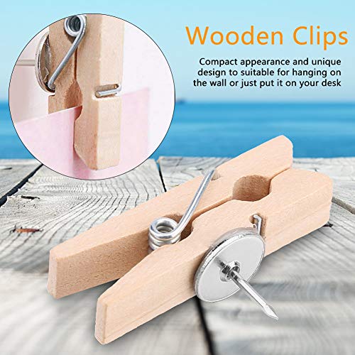 Mini Natural Wooden Clothespins, Clothes Pins Wood for Hanging Clothes Photo Paper Peg Pin Craft Clips Wooden Clothespins for Crafts and Hanging Clothes