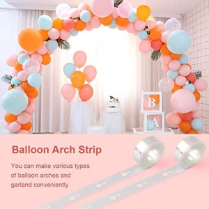 Balloon Garland Arch kit 8 Pack for Baby Shower Birthday Decorations, Tying Tool, Balloon Double-Hole Strips, 100 Dot Glue Point Stickers, Flower Clips, Suitable for Party Wedding Birthday Christmas