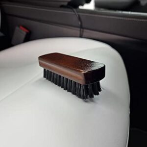 Geist. Leather & Upholstery Cleaning Brush Medium | To clean car seats, leather sofas, and alcantara | For car interiors, furniture, boots, shoes, bags and more