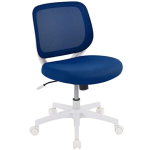 realspace® adley mesh/fabric low-back task chair, blue/white