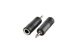 shanfeilu 3.5mm 3 pole male plug to 6.35mm female stereo jack audio adapter 1/4 inch female to 1/8 inch male headphone microphone converter connector 2-pack