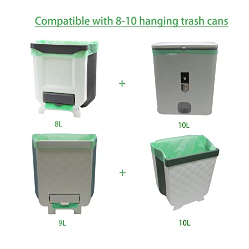 Hanging Trash Can and Dedicated Biodegradable Trash Bags 5 Rolls