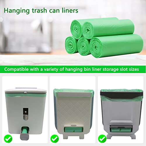 Hanging Trash Can and Dedicated Biodegradable Trash Bags 5 Rolls