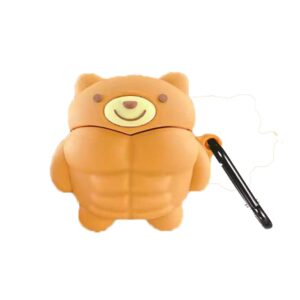 for air pod pro case generation case, cute 3d lovely unique cartoon for air pod pro silicone cover fun funny cool design fashion cases for boys girls kids teen for air pod pro case (muscle bear)