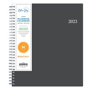 blue sky 2023 monthly planner, january - december, 8" x 10", flexible cover, wirebound, passages (142074)