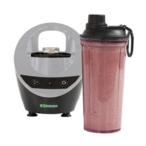 Yonanas Personal Blender with 13.5-Ounce Portable Cup and Drinking Lid for Shakes and Smoothies, BPA Free, 300-Watts, Gray