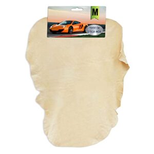 chamois cloth for car 20'' x 27.6'' (3.7 sq ft) shammy towel car wash drying towel absorbent real leather lint free streak free cleaning cloth