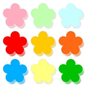 MAMUNU 72 PCS Large Flower Cutouts Paper, Assorted 9 Colors Spring Flower Cutouts Classroom Wall Bulletin Board Decoration, 6 inch Cutouts for Kids DIY Crafts Projects School Party Decorations