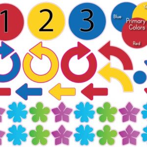 Rainbow Walk Sensory Path for School Hallways – 160 Extremely Durable Decals for Floors and Walls – EZ Peel and Stick with Permanent Adhesive for Long Lasting Fun.