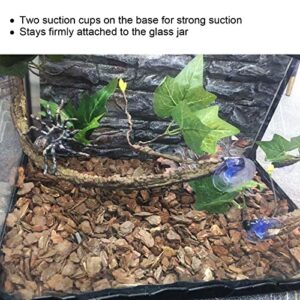 plplaaoo 2Pcs Reptile Corner Branch Terrarium Plant Decoration with Suction Cup Resin Plant, Reptile Terrarium Climb Corner Tree Branch for Amphibian Lizard Snake Gecko Habitat Decoration Accessory