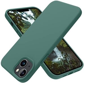otofly designed for iphone 14 plus case, silicone shockproof slim thin phone case for iphone 14 plus 6.7 inch （pine green）