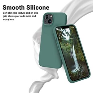 OTOFLY Designed for iPhone 14 Plus Case, Silicone Shockproof Slim Thin Phone Case for iPhone 14 Plus 6.7 inch （Pine Green）