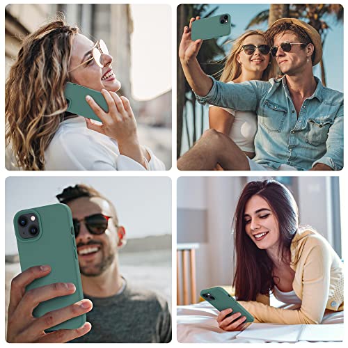 OTOFLY Designed for iPhone 14 Plus Case, Silicone Shockproof Slim Thin Phone Case for iPhone 14 Plus 6.7 inch （Pine Green）