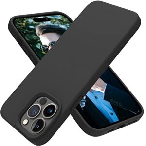 otofly designed for iphone 14 pro case, silicone shockproof slim thin phone case for iphone 14 pro 6.1 inch (black)