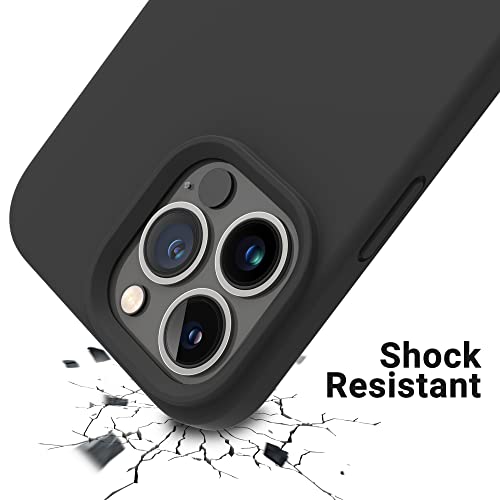 OTOFLY Designed for iPhone 14 Pro Case, Silicone Shockproof Slim Thin Phone Case for iPhone 14 Pro 6.1 inch (Black)