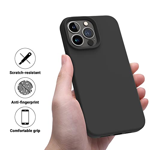 OTOFLY Designed for iPhone 14 Pro Case, Silicone Shockproof Slim Thin Phone Case for iPhone 14 Pro 6.1 inch (Black)