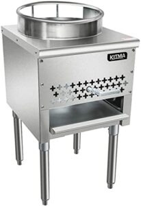 kitma 16 inch wok range - natural gas range top wok, outdoor gas stove wok burner, 111,000 btu