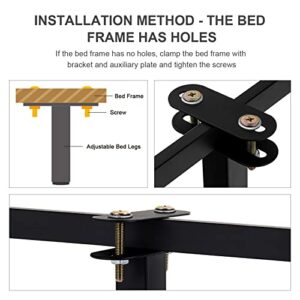 4Pcs Adjustable Metal Bed Frame Support Legs, Bed Frame Center Slats Heavy Support Leg, Extra Durable Steel Furniture Feet, for King Bed, Sofa, Table, Furniture Cabinet Replacement Parts (7.1"-13")