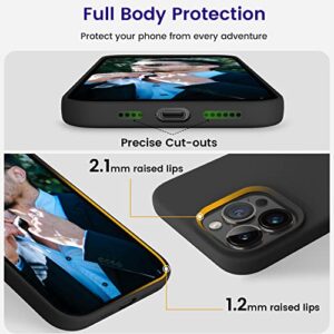 OTOFLY Designed for iPhone 14 Pro Max Case, Silicone Shockproof Slim Thin Phone Case for iPhone 14 Pro Max 6.7 inch (Black)