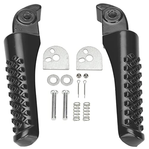 YOXUFA Foot Pegs Footrest Bracket Set for Coleman CT200U Trail 200 CT200U-EX BT200X CT100U CC100X 100cc 3.0hp 196cc 6.5hp Powersports Mini Bike Left Right 2 Pack Parts Black