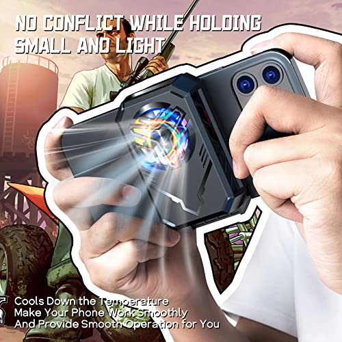 Phone Cooler Semiconductor Radiator Keep Phone Cool and Fast, Phone Cooling Fan For Gaming PUBG Live Broadcast, 4-7.5inches iPhone/Android Cellphone Cooler, Noiseless Portable Phone Cooling Case