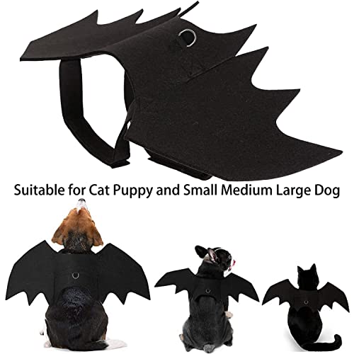 Strangefly Halloween Dog Bat Costume, Dog Bat Wings with Pet Leads, Funny Dog Cool Apparel Decoration, Dress Up Party Accessories for Cat Puppy Small Medium Large Dog Doggy Outfits (X-Large)