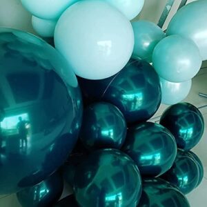 Beaumode Dark Teal and Gold Balloon Garland Kit for Bridal Shower Anniversary Baby Shower Jungle Wild One Safari Themed Boys 30th 40th 50th 60th Birthday Party Backdrop Decoration and Supplies