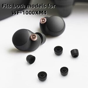 6 Pairs Memory Foam Earbud Tips for WF-1000XM4 Ear Tips Foam Ear Tips with WF-1000XM4 Replacement Tips 6 Pairs, SML, Black