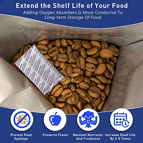 15 Pack Mylar Bags for Food Storage 5 Gallon, Resealable Stand Up Heat Sealable Bags with Zipper for Rice, Grains, Coffee Beans and Emergency Long Term Food Storage (15 Pcs Bags)