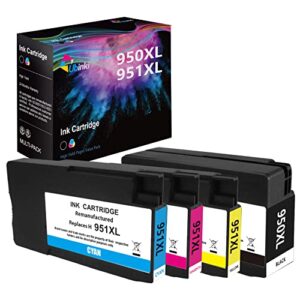 ubinki 950 xl 951 xl compatible ink cartridges replacement for hp 950 951 xl ink cartridge combo pack to use with officejet pro 8600, 8610, 8615, 8620, 8625, 8100, 251dw, 276dw printer, 4 pack