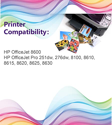 Ubinki 950 XL 951 XL Compatible Ink Cartridges Replacement for HP 950 951 XL Ink Cartridge Combo Pack to use with OfficeJet Pro 8600, 8610, 8615, 8620, 8625, 8100, 251DW, 276DW Printer, 4 Pack