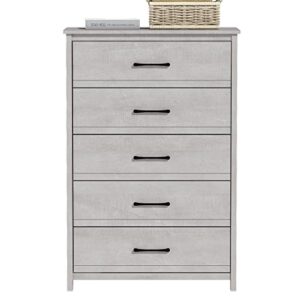 galano kellie 5 drawer dresser - dressers - dressers & chest of drawers - dresser for bedroom - dresser organizer - tall dresser - wood dresser - ultra fast assembly - dusty grey oak