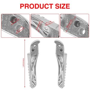 GREHUA Foot Pegs Footrest Bracket Set Assembly for 6.5Hp 212cc 196cc Coleman CT200U Trail 200 CT200U-EX BT200X CT200U-EXR CT100U Trail 100 Left Right Silver 2 pack Powersports Motor Mini Bike Parts