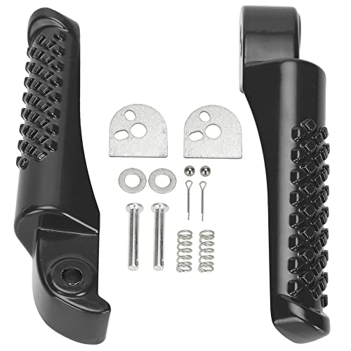 GREHUA Foot Pegs Footrest Bracket Set Assembly Kit for Coleman BT200X CT200U-EX CT200U-EXR CT200U Trail 200 CT100U Trail 100 212cc 196cc 6.5Hp Powersports Motor Mini Bike Parts Left Right 2 pack Black