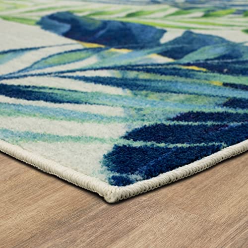 Mohawk Home Scattered Fronds Casual Tropical Ivory 5' x 8' Area Rug Perfect for Kitchen, Living Room, Dining Room