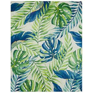 mohawk home scattered fronds casual tropical ivory 5' x 8' area rug perfect for kitchen, living room, dining room