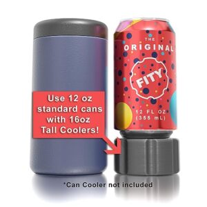 Fity (2 Pack) - A 12oz can Adapter for The 16oz YETI MiiR CamelBak Tall Koozie Colster Beer Soda Drink Cooler Cozy Insulator Spacer Extension, 473ml