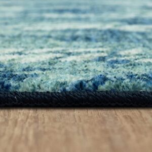 Mohawk Home Diamond Rope Modern Contemporary Nautical Coastal Aqua Blue 3' x 5' Area Rug Perfect for Kitchen, Living Room, Dining Room