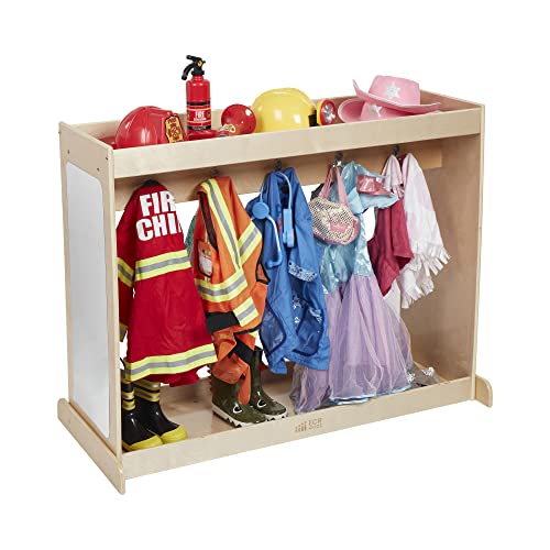 ECR4Kids Streamline Dress-Up Island, Costume Organizer, Natural