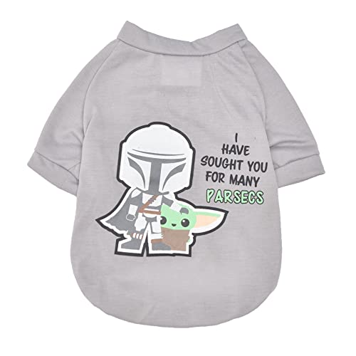 STAR WARS for Pets The Mandalorian Dog T-Shirt, Small (S) | The Mandalorian & GROGU Tee Shirt for Dogs | STAR WARS Pet Apparel, STAR WARS Tee for Dogs