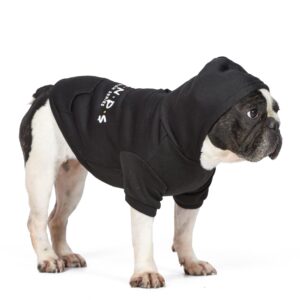 Friends the TV Show WB Friends Dog Hoodie, Black with Friends Logo, Size Medium with Hood and Pocket for Treats or Waste Bags | Friends Show Pet Products| Pet Clothes for Friends Lovers (FF20719)