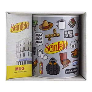 paladone seinfeld merchandise ceramic coffee mug | gifts for seinfeld gifts for fans of the tv show
