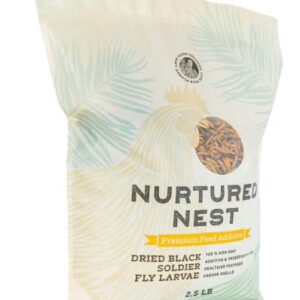 Nurtured Nest Premium Black Soldier Larvae - High Protein/High Calcium Chicken Treats - Better Than Mealworms - Non-GMO, Additive Free (2.5 lb)